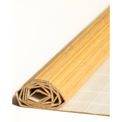 Natte Bambou Latte Droite Fumée 50mm sur Tissu