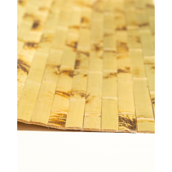 Tissage Bambou Vert Tigré Latte