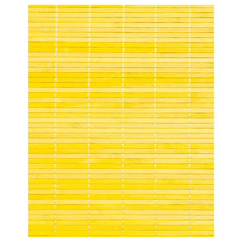 Natte Bambou 7mm Jaune sur Tissu 