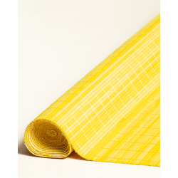 Natte Bambou 7mm Jaune sur Tissu 
