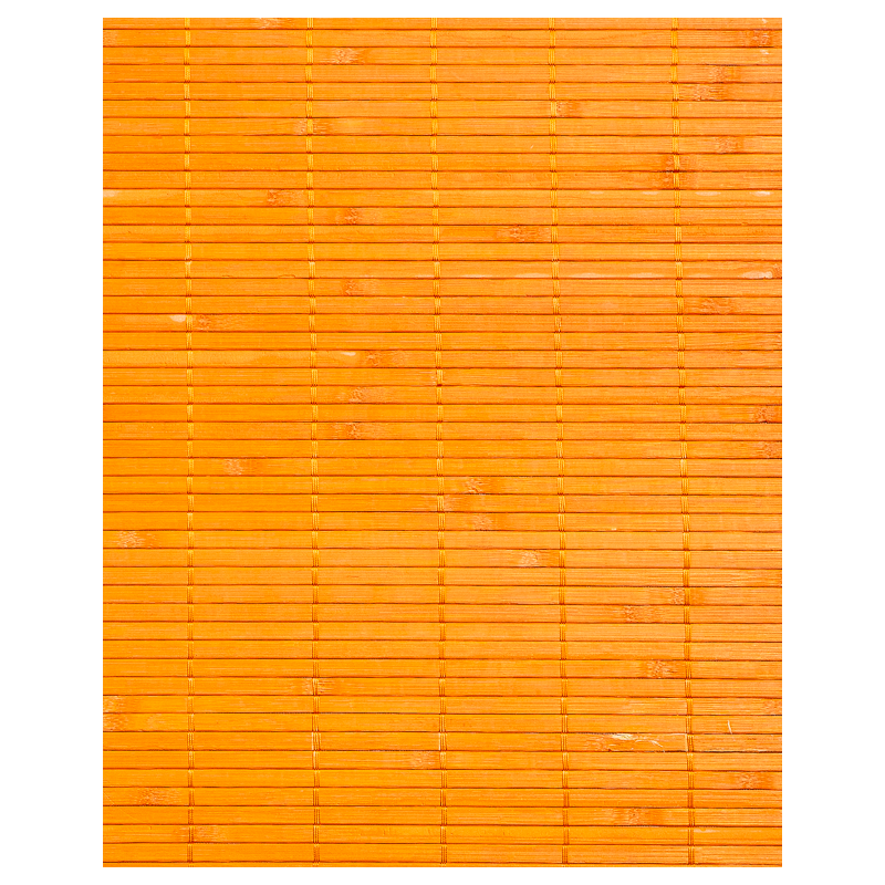 Natte Bambou 7mm Orange sur Tissu