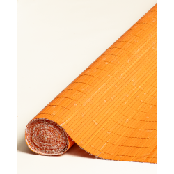 Natte Bambou 7mm Orange sur Tissu