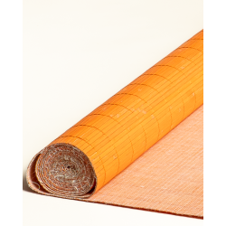Natte Bambou 7mm Orange sur Tissu