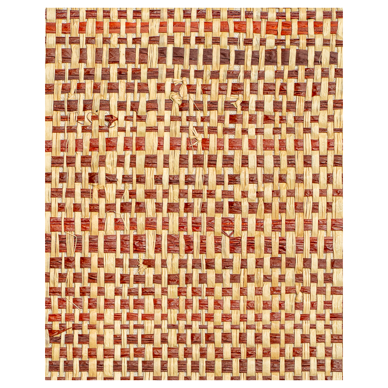 Natural & Sandalwood Two-Tone Raffia Wall Covering