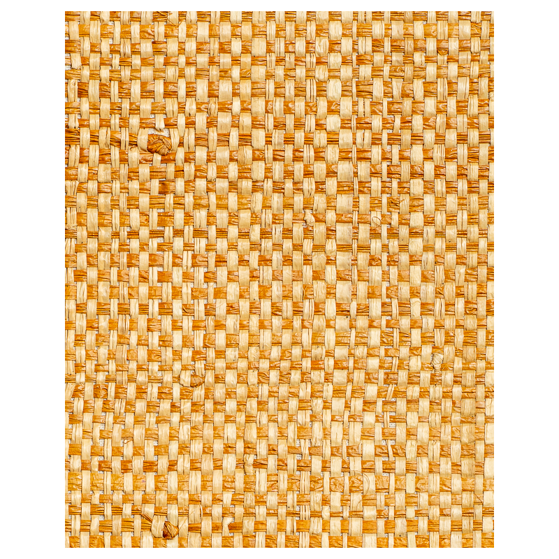 Tissage Raphia Bicolore Maille fine-Naturel & Ambre