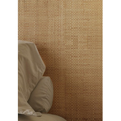 Tissage Raphia Bicolore Maille fine-Naturel & Ambre