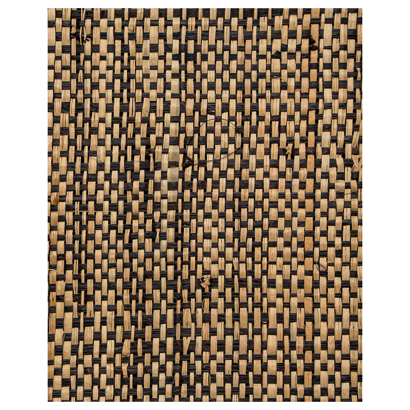 Tissage Raphia Bicolore Maille Fine-Naturel & Charbon