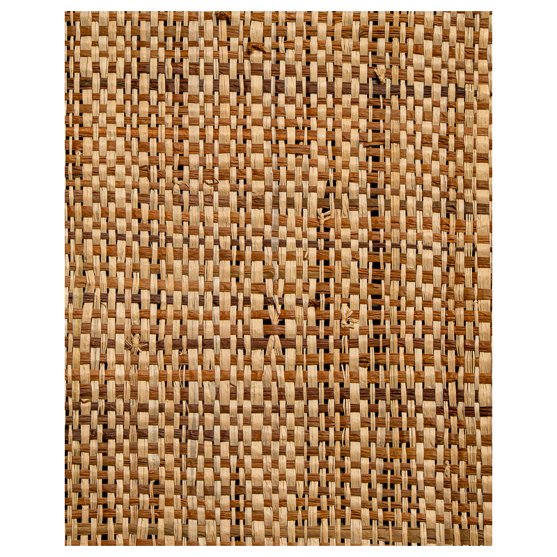 Tissage Raphia Bicolore Maille Fine-Naturel & Noisetier