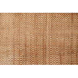 Tissage Raphia chevron-Naturel et Acajou