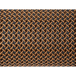 Cannage Francais Papier 1/2 Maille Noir et Caramel