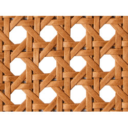 Cannage Francais Papier 1/2 Maille Caramel