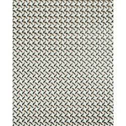 Cannage Francais Papier 1/2 Maille Noir et Blanc