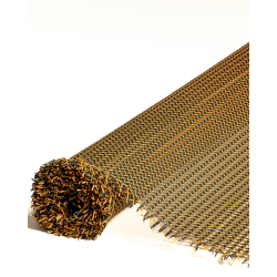 Cannage Francais Papier 1/2 Maille Noir et Caramel
