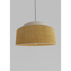 Tissage Raphia Bicolore Maille Fine-Naturel & Lin