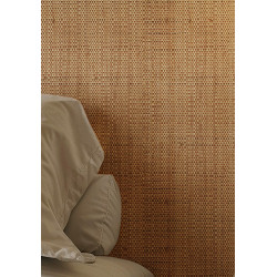 Tissage Raphia Bicolore Maille Fine-Naturel & Noisetier