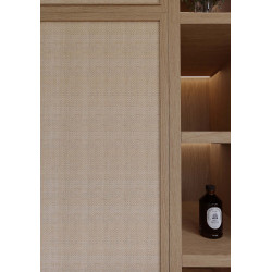 Tissage Raphia Chevron- Naturel et Coton