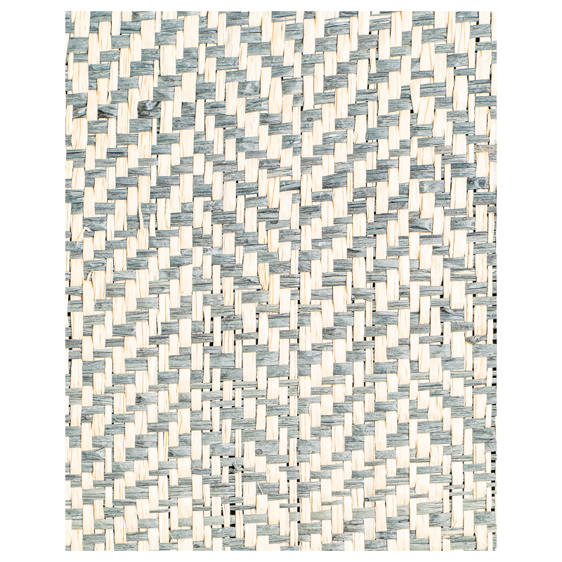 Natural & Smoke Herringbone Fine Raffia Weaving