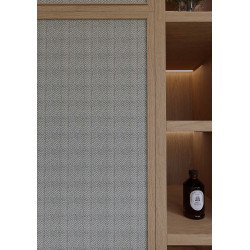 Tissage Raphia Chevron-Naturel et Fumée