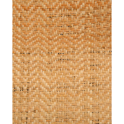 Natural and Rattan color Herringbone Fine Raffia Weaving