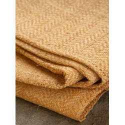 Natural and Rattan color Herringbone Fine Raffia Weaving
