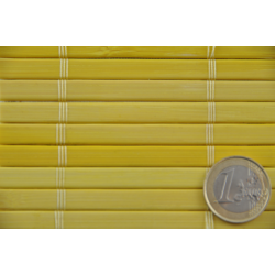 Bamboo mat 7mm Yellow color - Glued on textile 