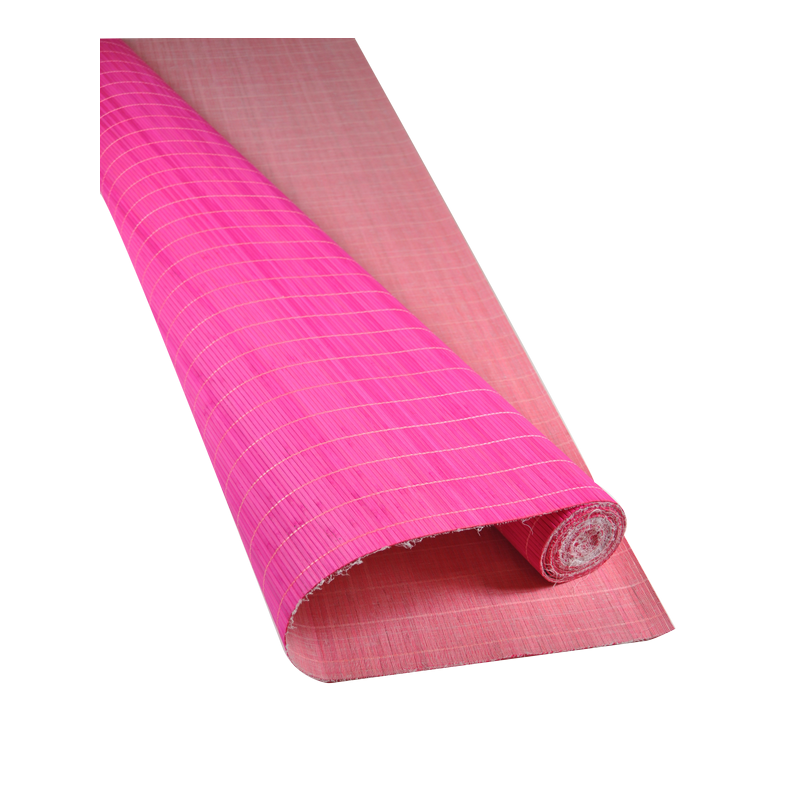 Fuschia Tatami Bamboo mat 4.5 mm Glued on textile