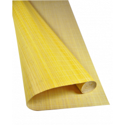 Yellow Tatami Bamboo mat 4.5 mm Glued on textile