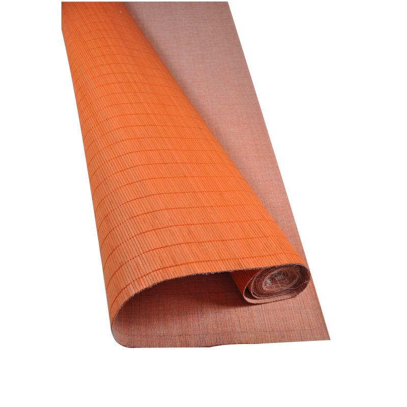 Orange Tatami Bamboo mat 4.5 mm Glued on textile