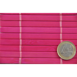 Natte Bambou 7mm Fuschia sur Tissu 