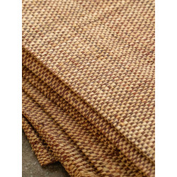 Tissage Raphia Bicolore Maille Fine-Naturel & Cocotier