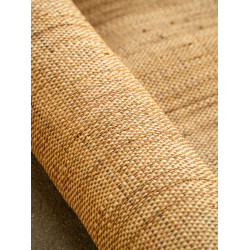 Tissage Raphia Bicolore Maille Fine-Naturel & Noisetier