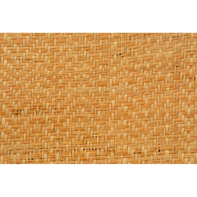 Natural and Rattan color Herringbone Fine Raffia Weaving