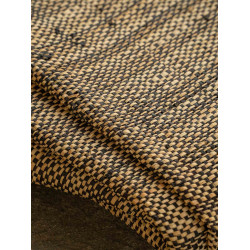 Tissage Raphia Bicolore Maille Fine-Naturel & Indigo