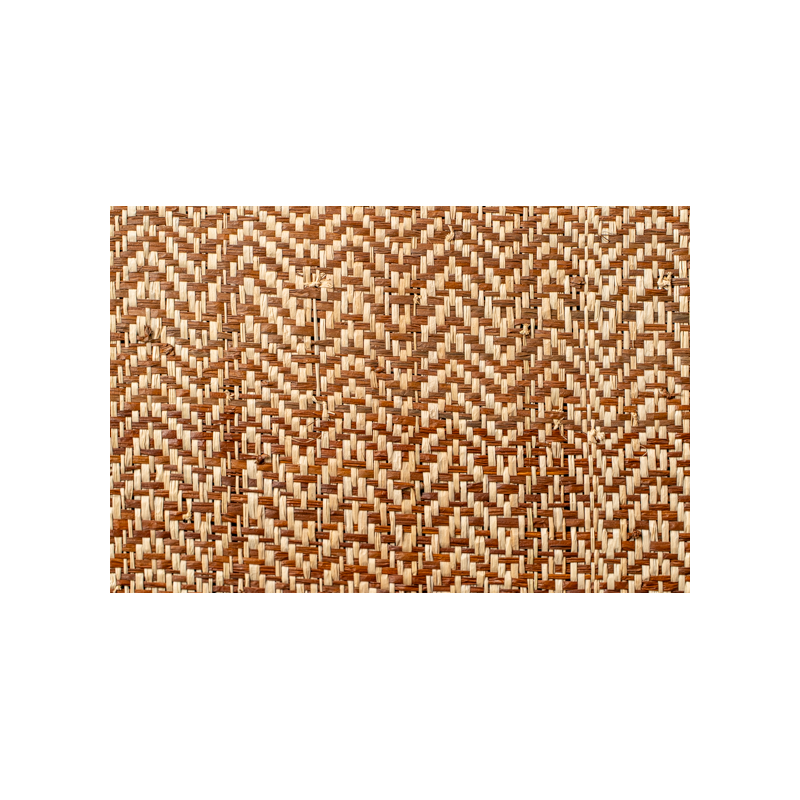 Herringbone Fine Raffia Weaving- Natural & Mahogany color for decorat