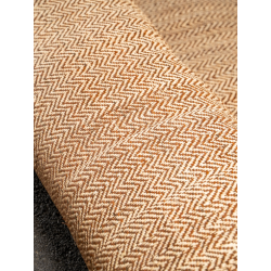 Tissage Raphia chevron-Naturel et Acajou