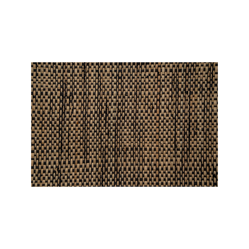 Tissage Raphia Bicolore Maille Fine-Naturel & Charbon