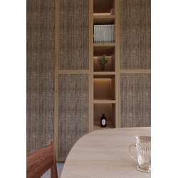 Tissage Raphia Bicolore Maille Fine-Naturel & Charbon