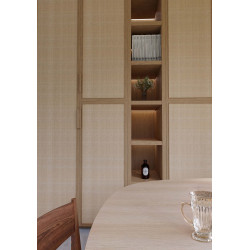 Tissage Raphia Chevron- Naturel et Coton