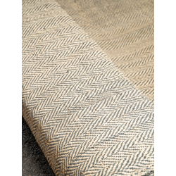 Tissage Raphia Chevron-Naturel et Fumée