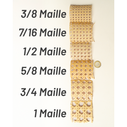 Cannage Français Rotin 1/2 Maille Weller Naturel