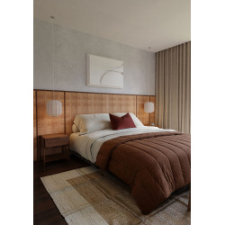 Herringbone Fine Raffia Weaving- Natural & Mahogany color for decorat