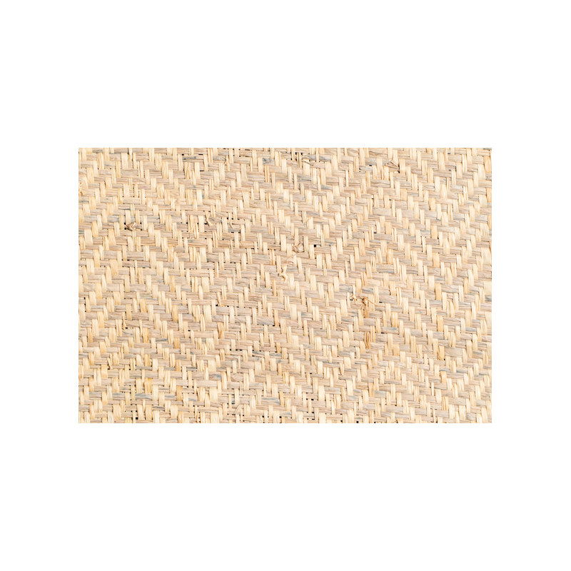 Natural & Coton  Herringbone Fine Raffia Weaving- 