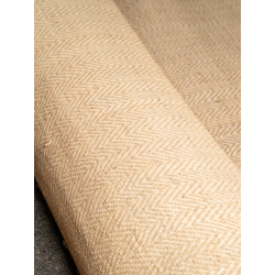Natural & Coton  Herringbone Fine Raffia Weaving- 